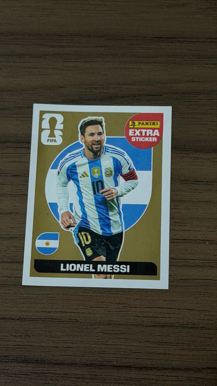 Figurinha Messi Extra Gold
