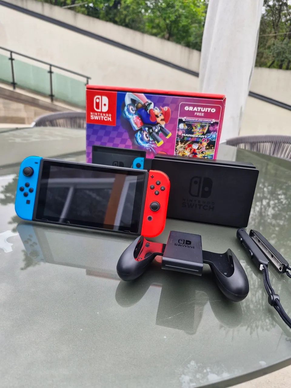Nintendo Switch Neon + Caixa + Dock + Case e Acessórios | 1 Ano de Uso - Foto 4