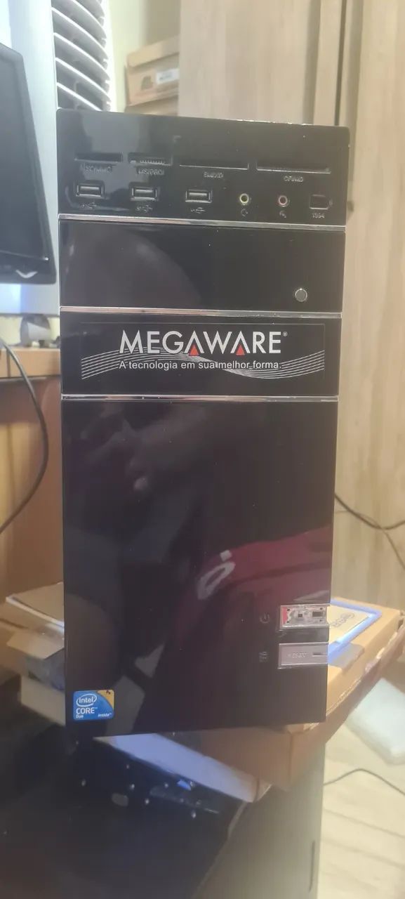 COMPUTADOR DE MESA MEGAWARE INTEL CORE 2 DUO COM 4GB RAM E HD 500GB - ENVIO HOJE OU AMANHÃ - Foto 2