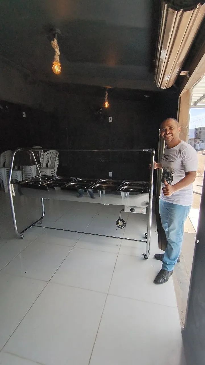 Buffet Self Service Inox 10 Cubas Térmico 10 Cubas Venâncio 