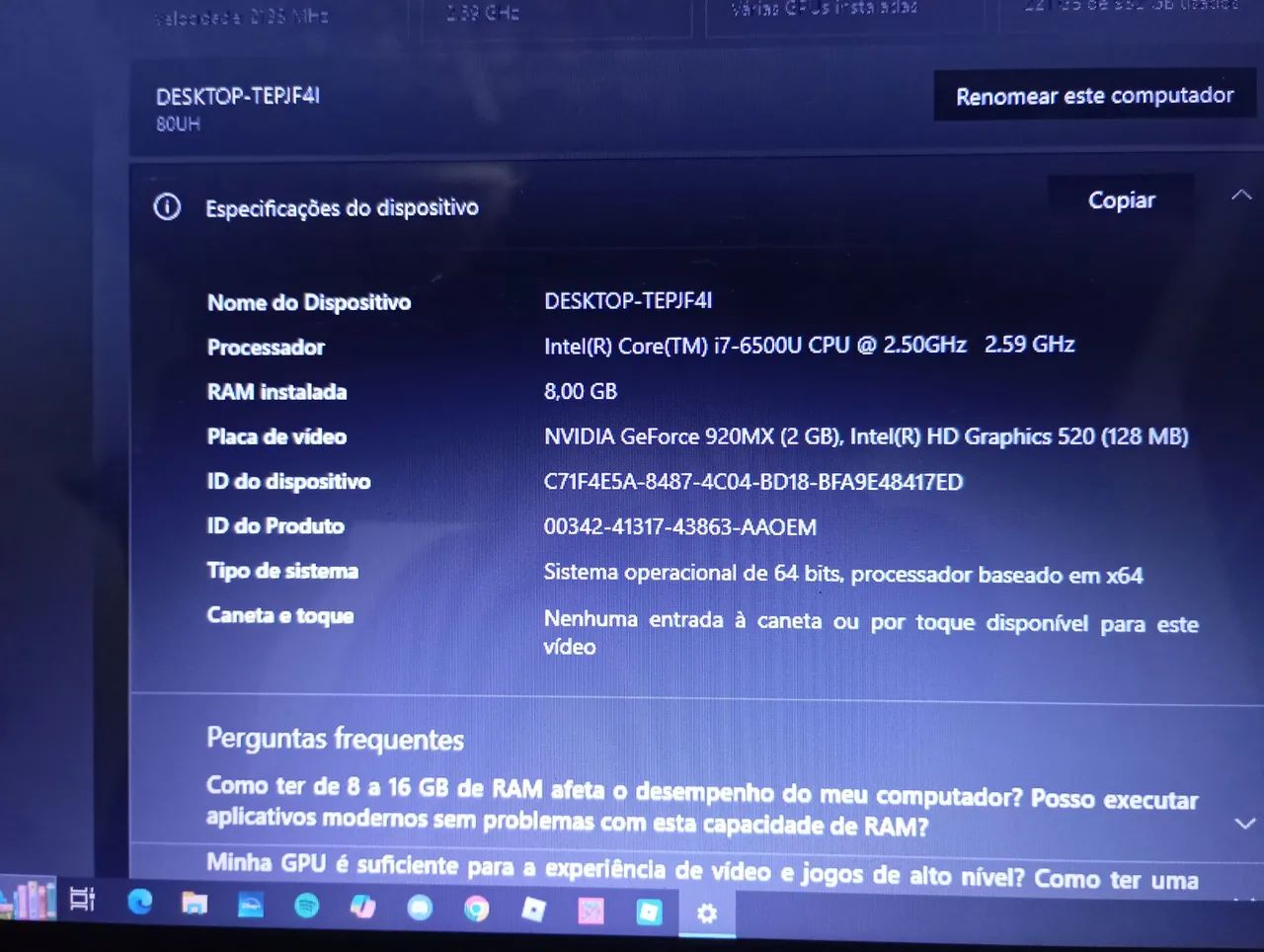 Lenovo ideapad 310 i7 + placa de vídeo dedicada!! - Foto 3