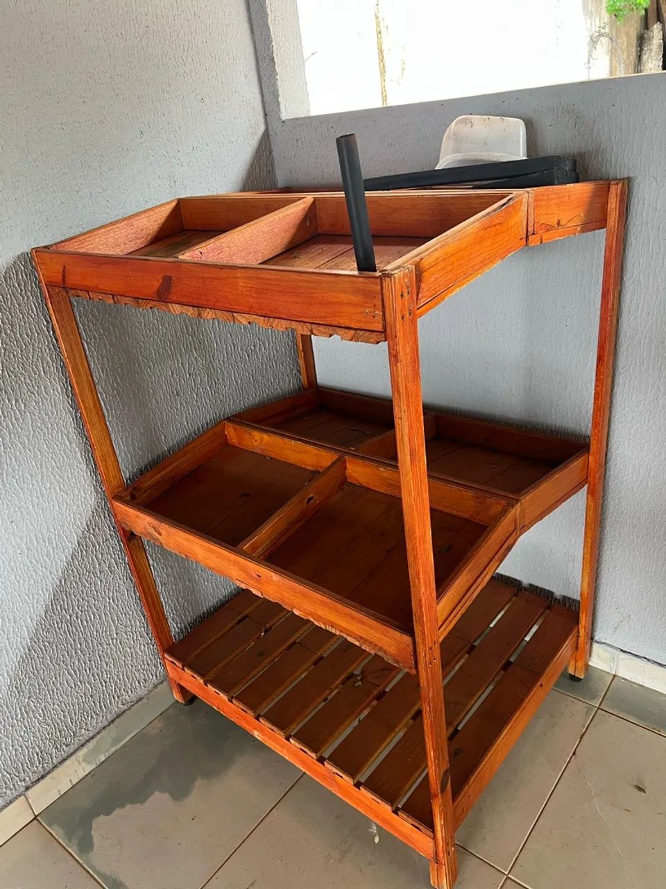 Expositor de madeira para verduras e frutas  - Foto 4