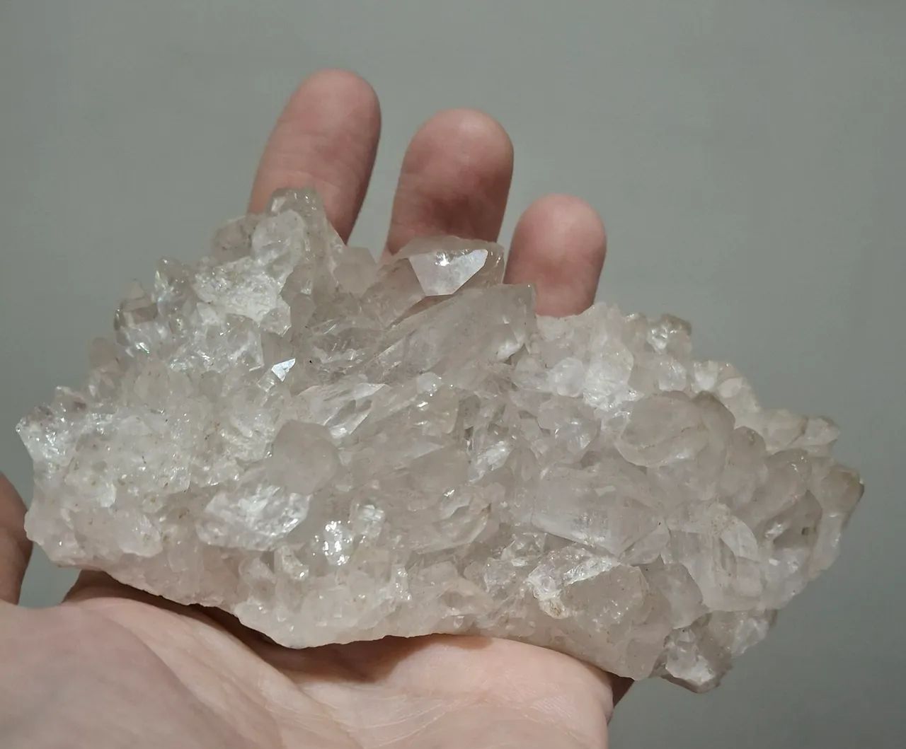 Drusa de quartzo branco