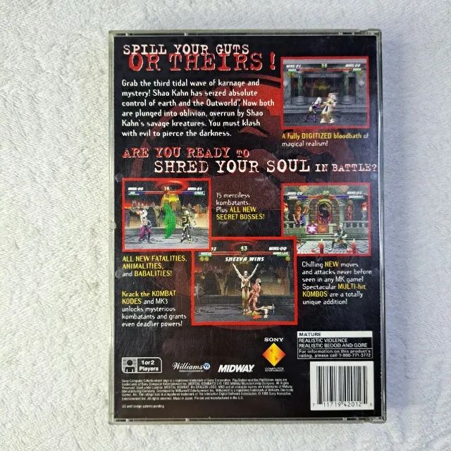 Mortal Kombat 3 Original Longbox Americano - Completo Ps1 Playstation 1 - Foto 2