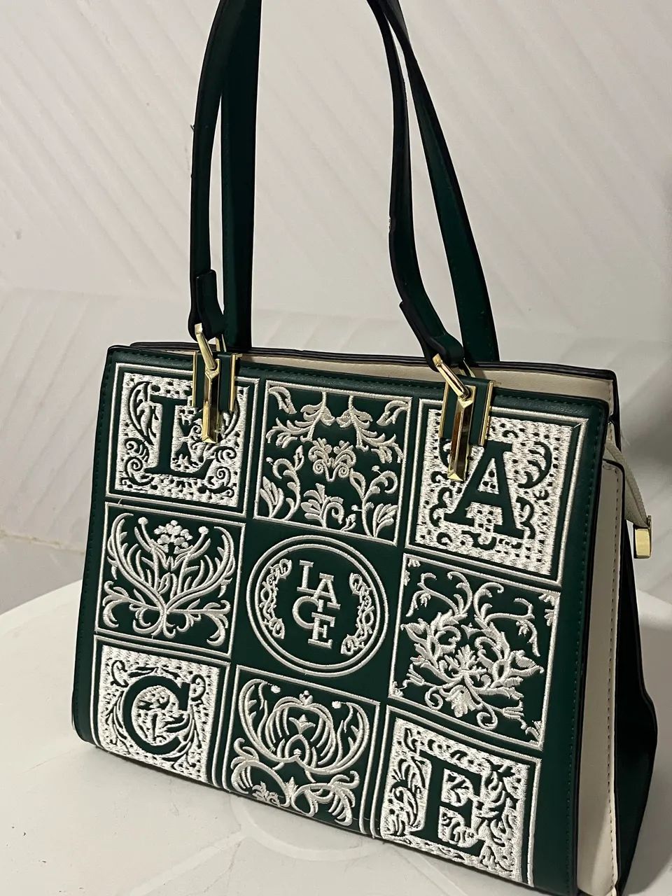 Bolsa Verde com branca Lace Lore - Foto 2