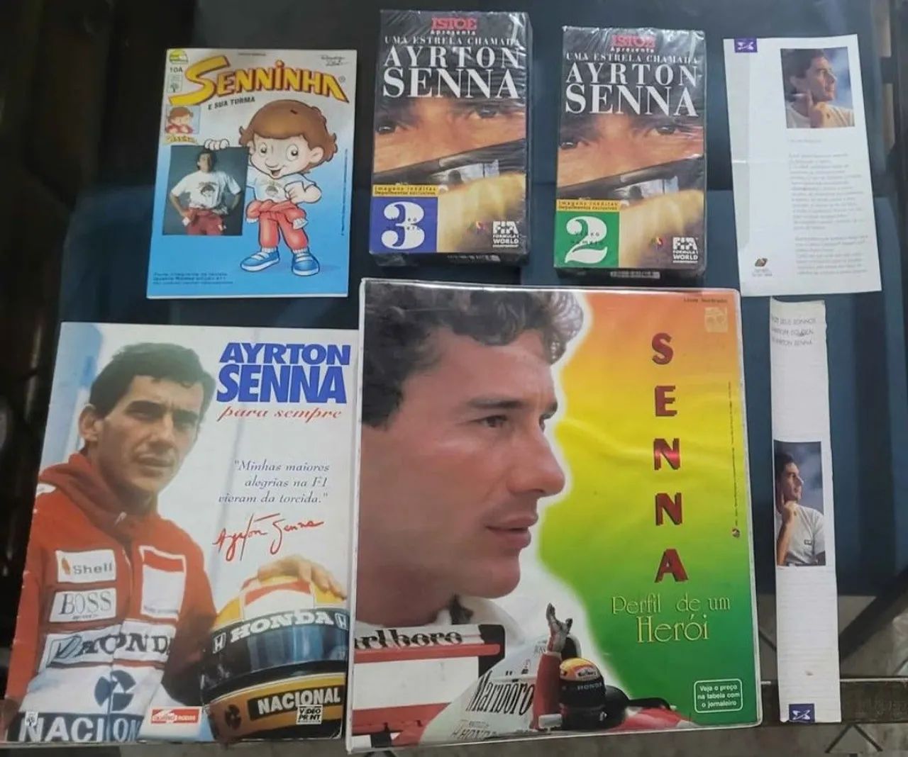 lote card Ayrton Senna perfil de um herói - Antiguidades - Marapé
