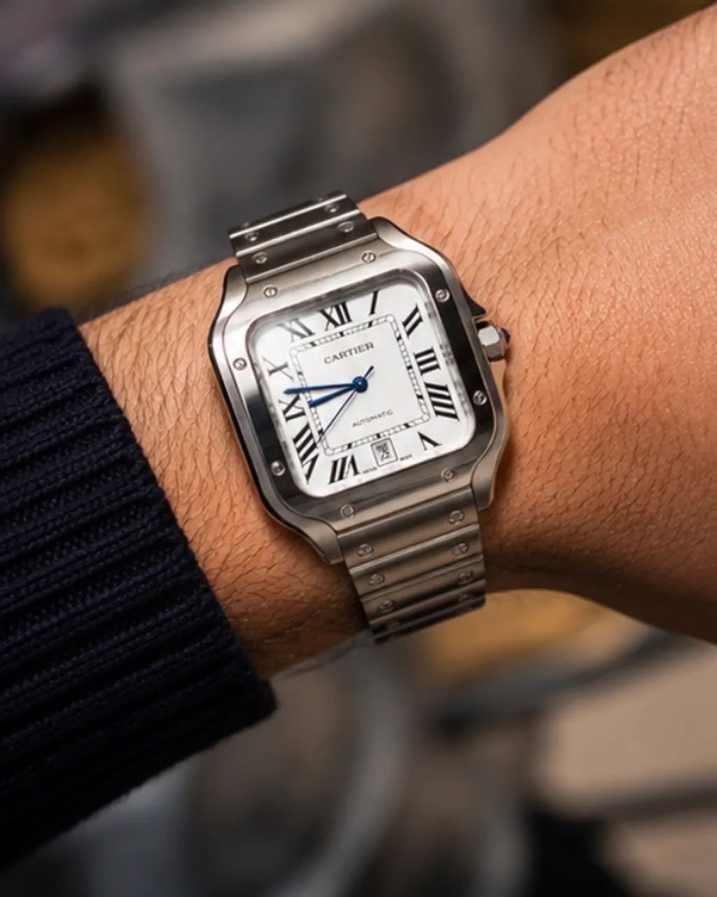 Relógio masculino Santos de Cartier automático - Foto 3