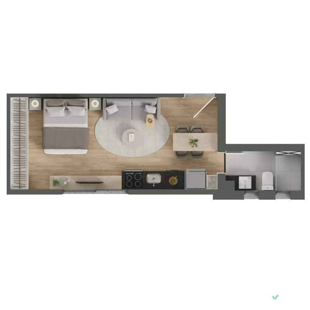 Apartamento de 1 quarto, perto do Dimond Mall - Foto 3