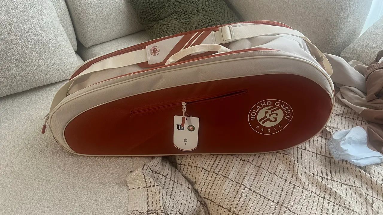 Raqueteira Wilson Roland Garros x6 NOVA! - Esportes de Quadra e Ao