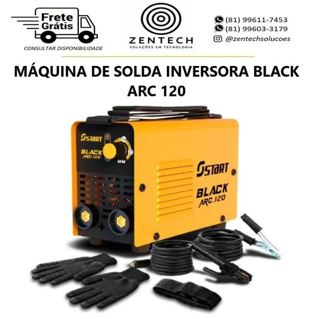 MÁQUINA DE SOLDA INVERSORA BLACK ARC 120 