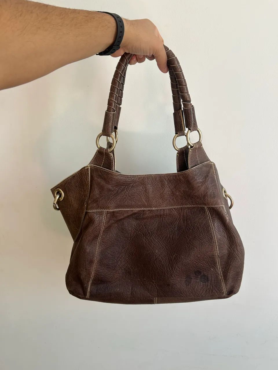 Bolsa capodarte couro legítimo - Foto 3