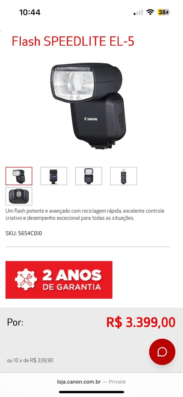 Flash Canon SpeedLite EL5 - Foto 5