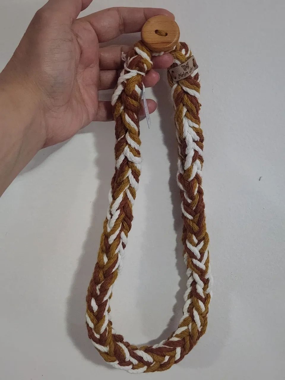 Lindo colar em macramê tricolor - Foto 2