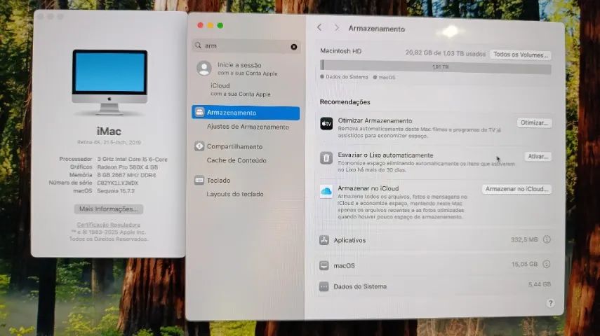 iMac 21.5? Retina 4K 2019 | i5 6-Core | SSD 1TB | Pronto para uso - Foto 3