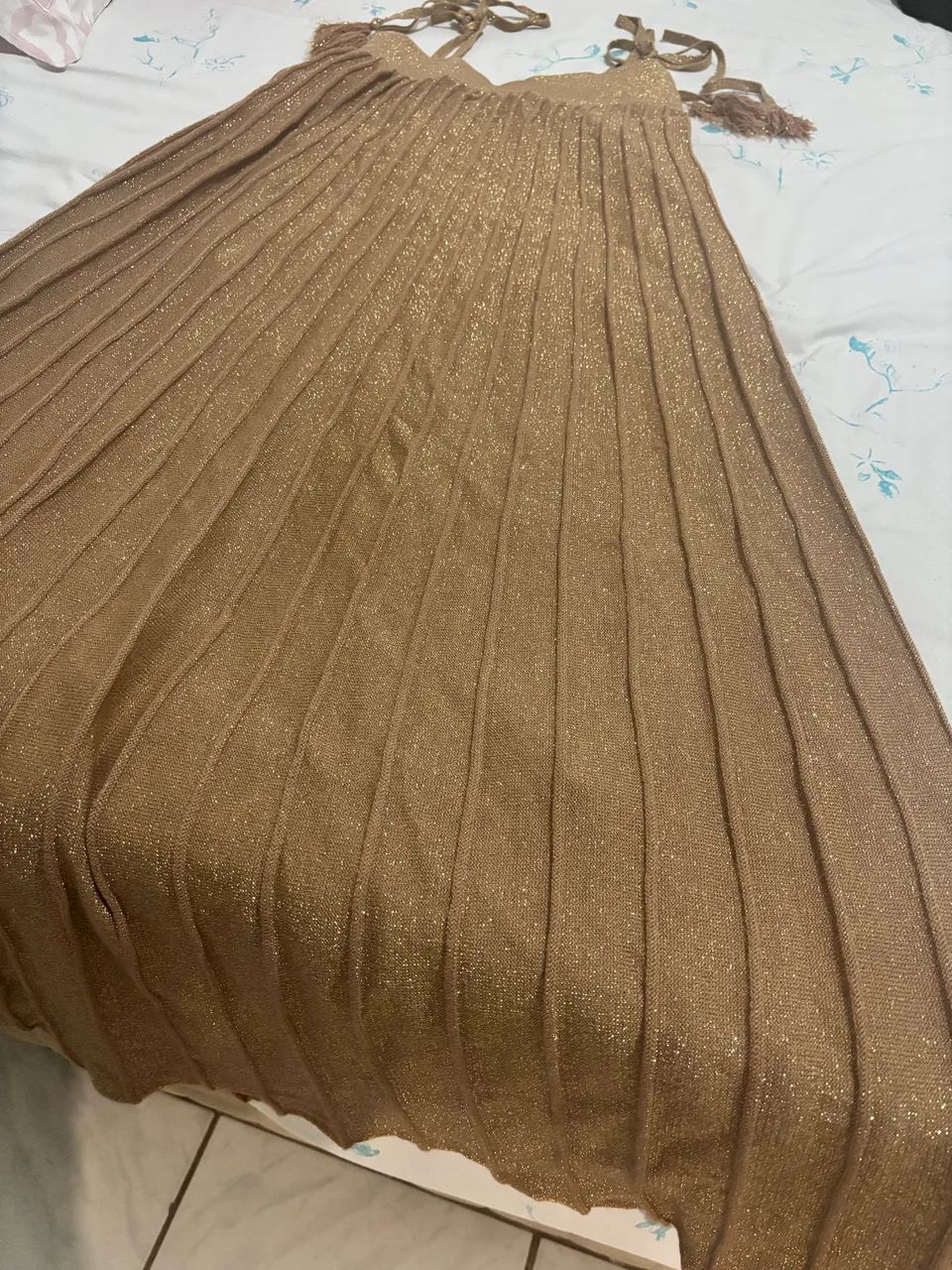 Vestido lurex dourado  - Foto 3