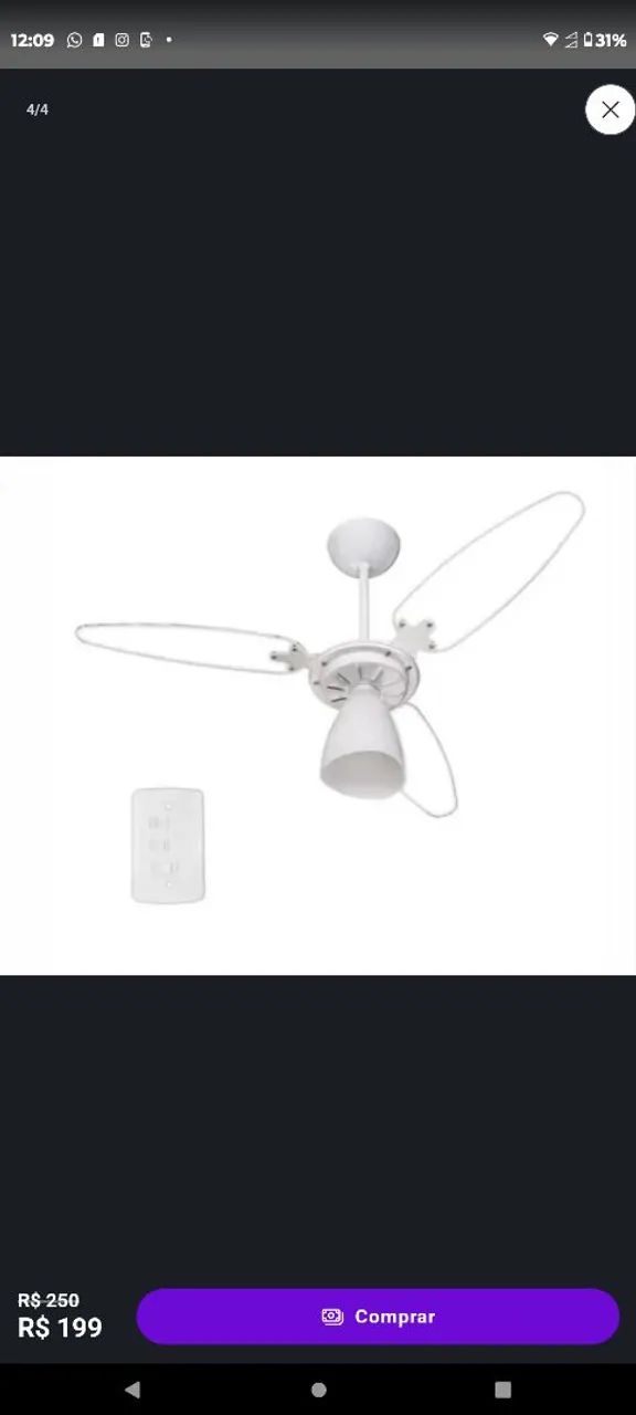 Ventilador de teto para arrumar  - Foto 2