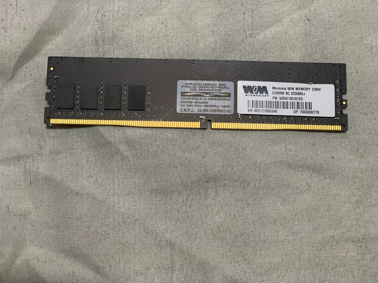 Memória ram 8gb ddr4 nova