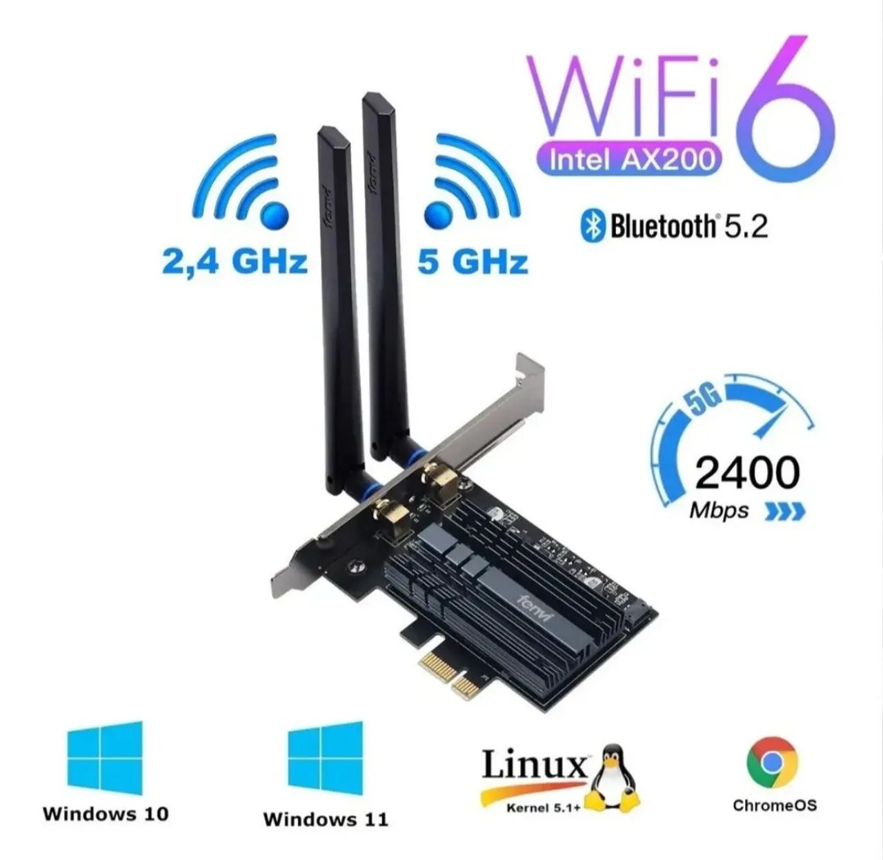 Placa Wifi 6 e Bluetooth Fenvi - Foto 3