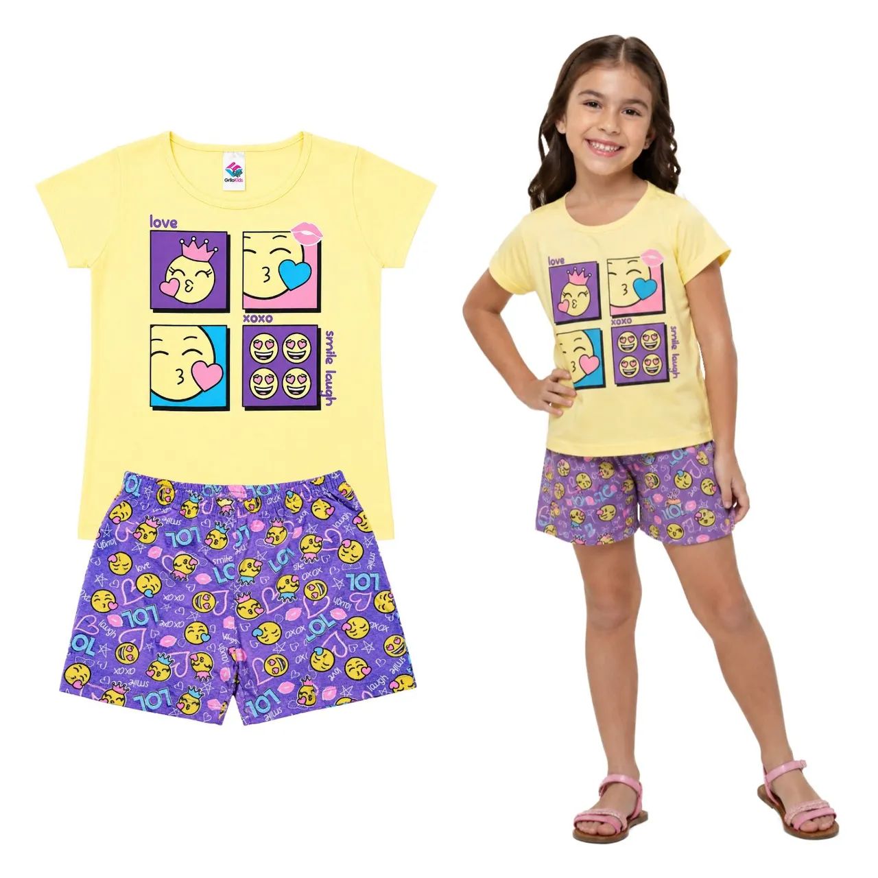 Conjunto infantil menina (short e camisa) - Foto 2