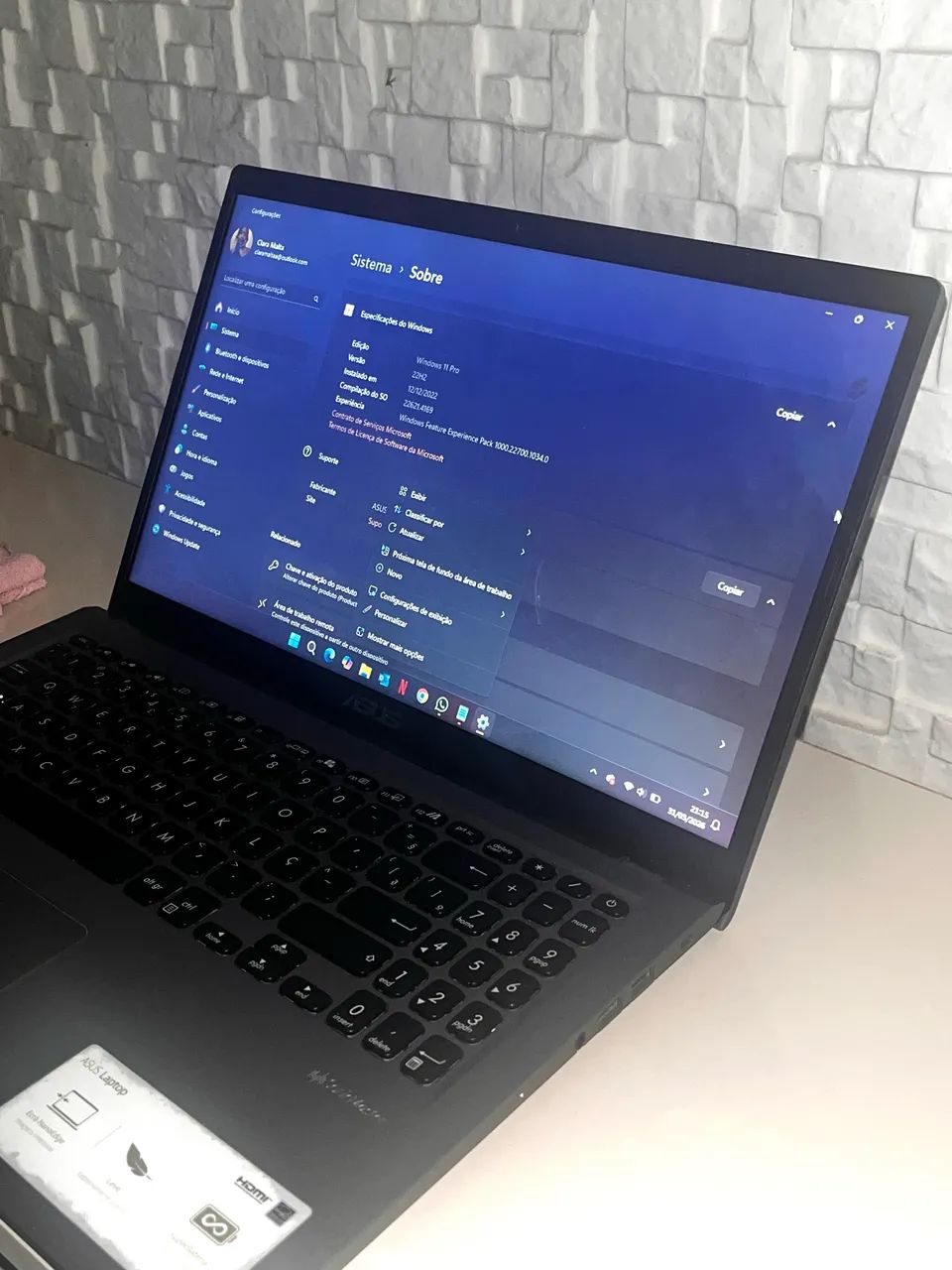 Notebook ASUS Celeron 4GB ideal para estudos (ótimo estado de conservação) - Foto 2