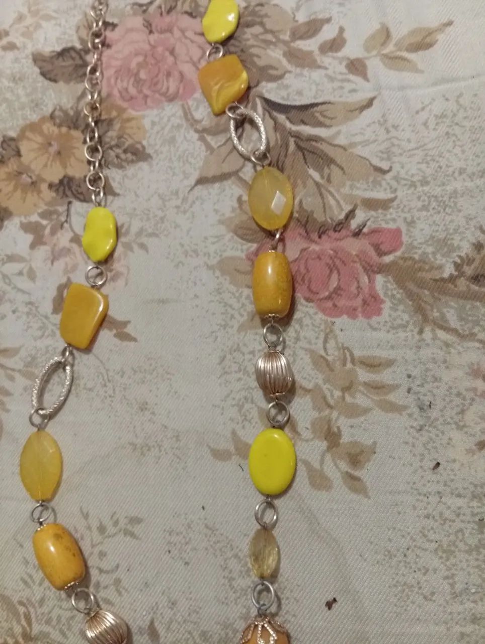 Kit 2 Colares Femininos Boho Chic - Amarelo e Âmbar - Foto 3
