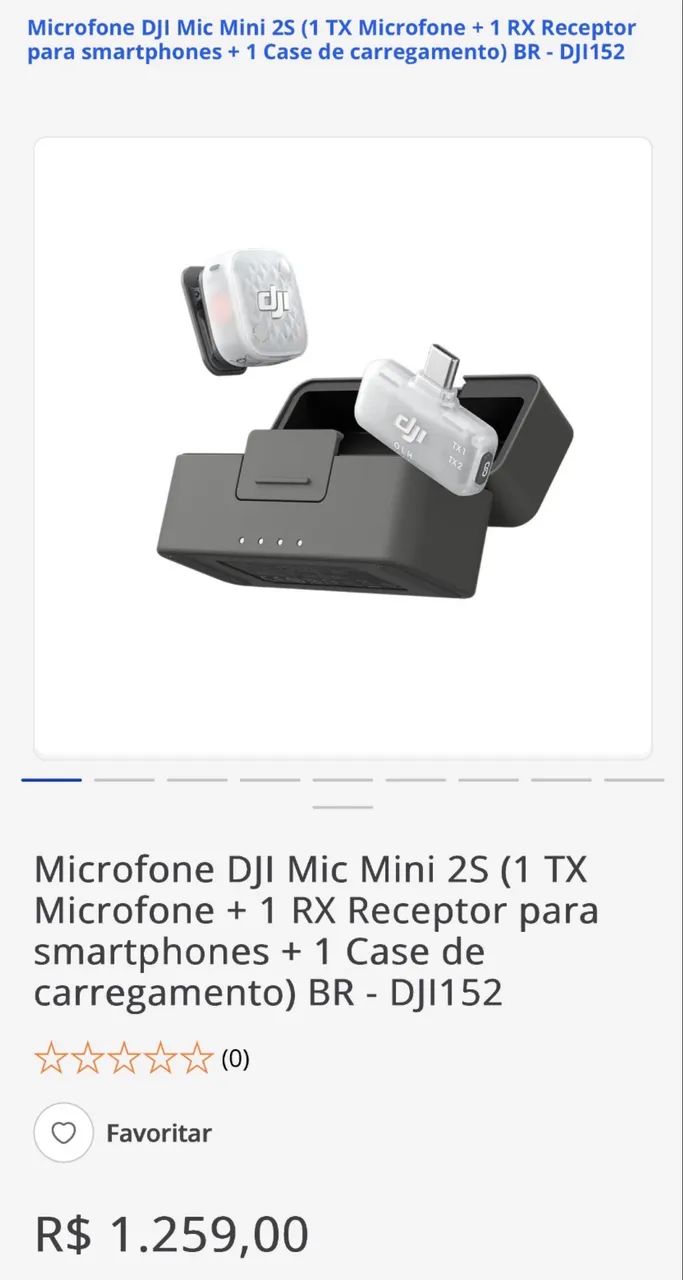 Microfone DJI Mic Mini 2S (1 TX Microfone + 1 RX Receptor para smartphones + 1 Case - Foto 3