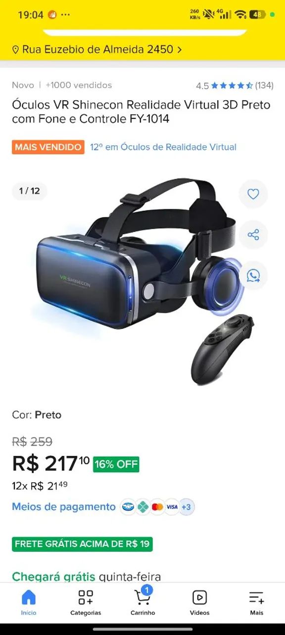 Óculos VR Shinecon para Celular - Foto 4