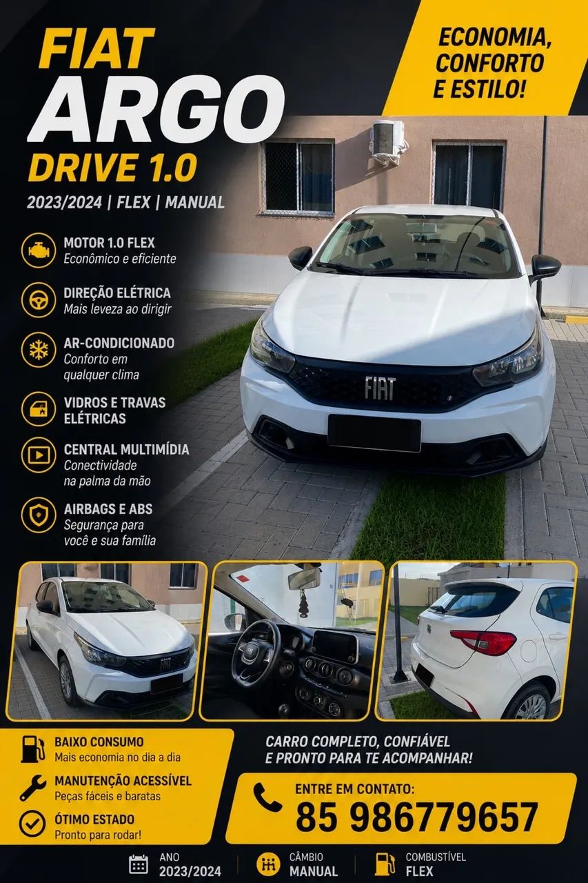 Fiat Argo Drive 1.0 6V Flex 2024