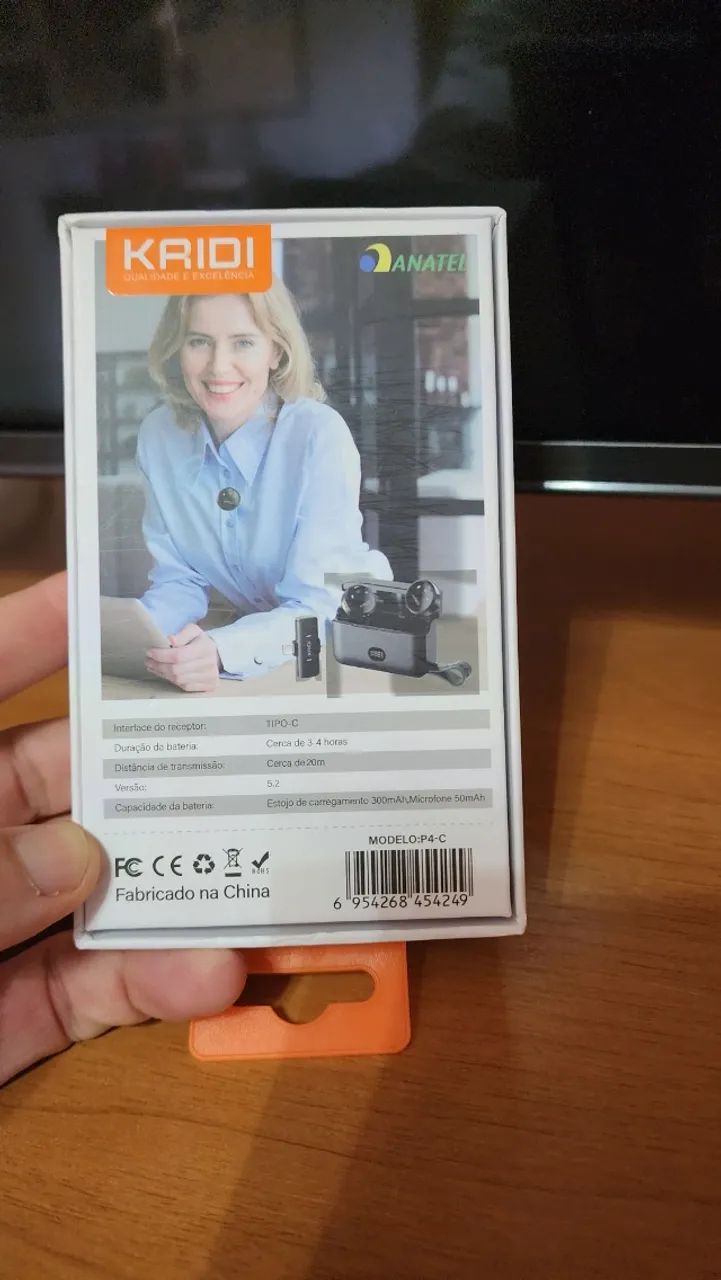 Microfone Magnética de Lapela Sem Fio 
