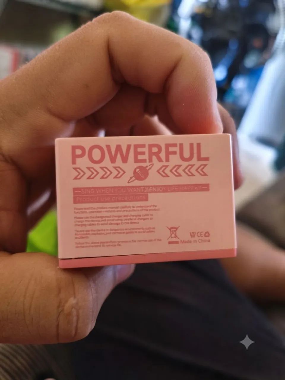 Caixa de Som Portátil "Powerful" Rosa com Precauções de Uso - Foto 3