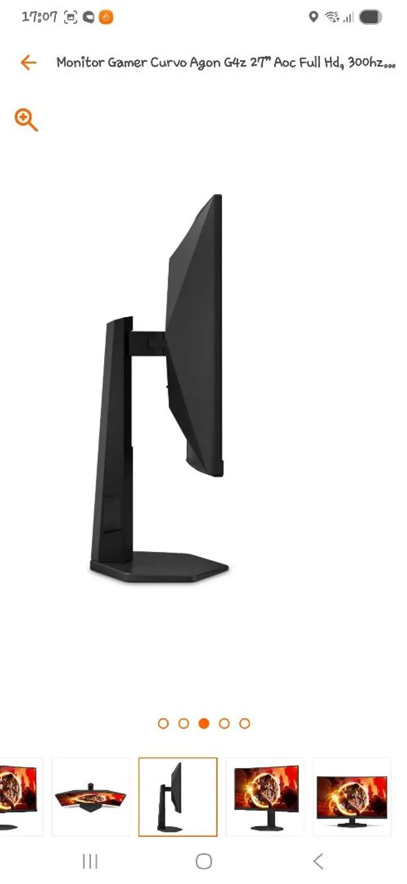 Monitor gamer AOC AGON Curvo 27p - Foto 5