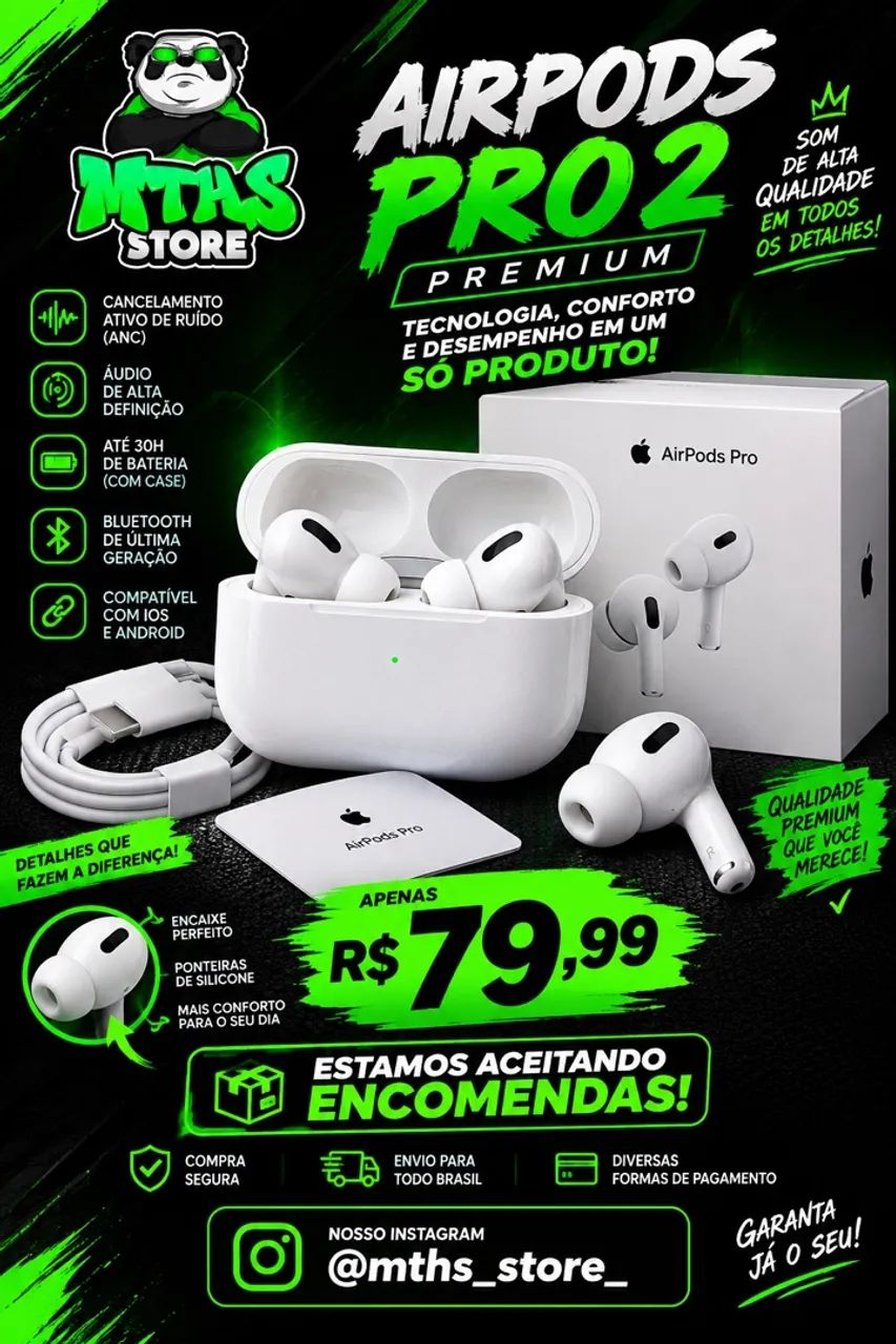 FONE AIR PODS PRO 2 PREMIUM  - Foto 3