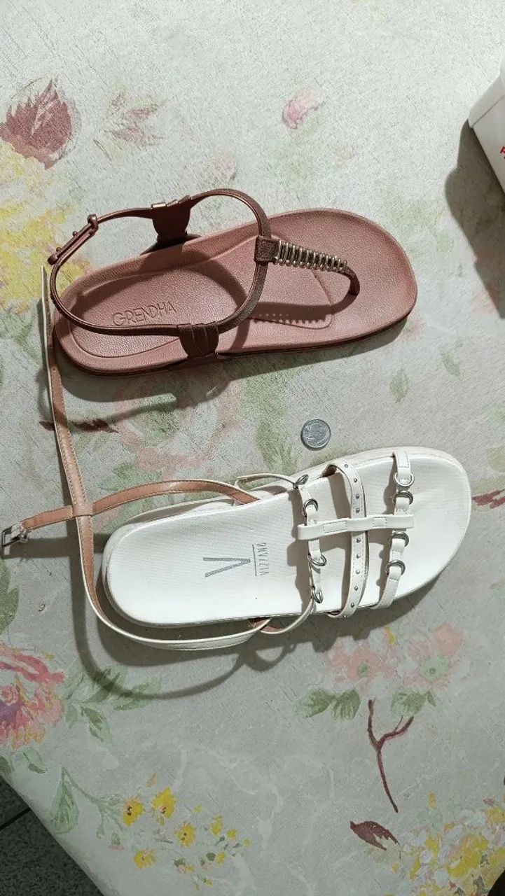 Canetinhas + Sandália Branca e Bege  - Foto 4
