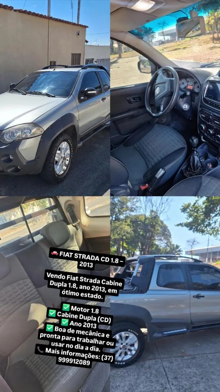 Fiat Strada Adventure1.8/ 1.8 Locker Flex CD 2013 - Foto 2