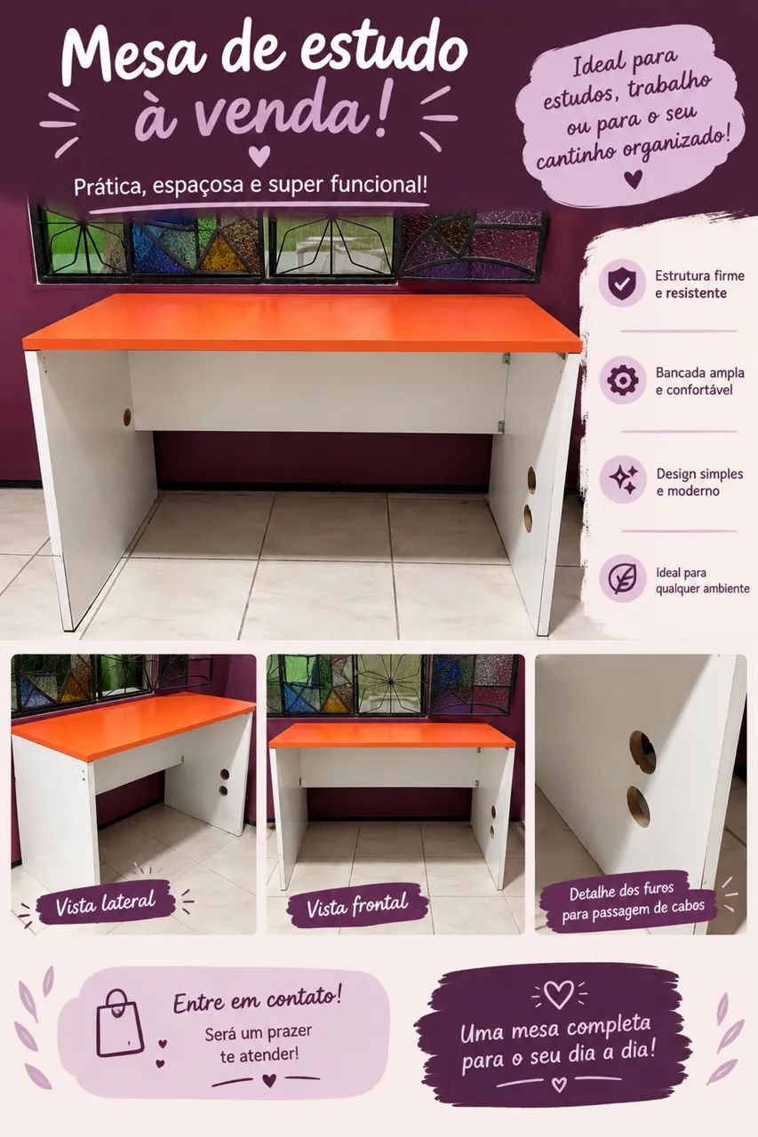 vendo mesa para estudos - Foto 4