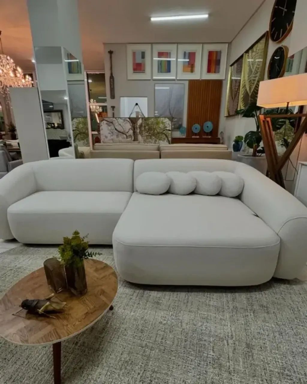 Sofá Living Chelles 2,40 m Linho   Produto Novo!  Pronta Entrega! - Foto 4