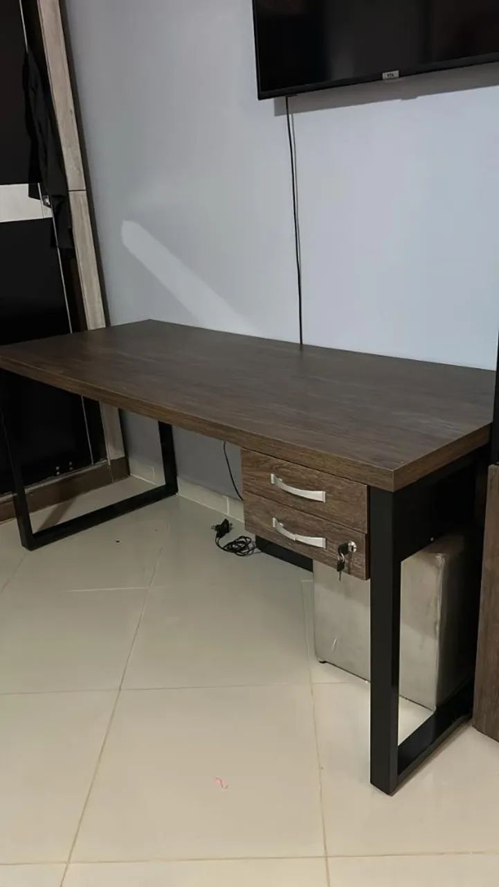 CONJUNTO ESCRITÓRIO EM MDF E METALON  - Foto 3