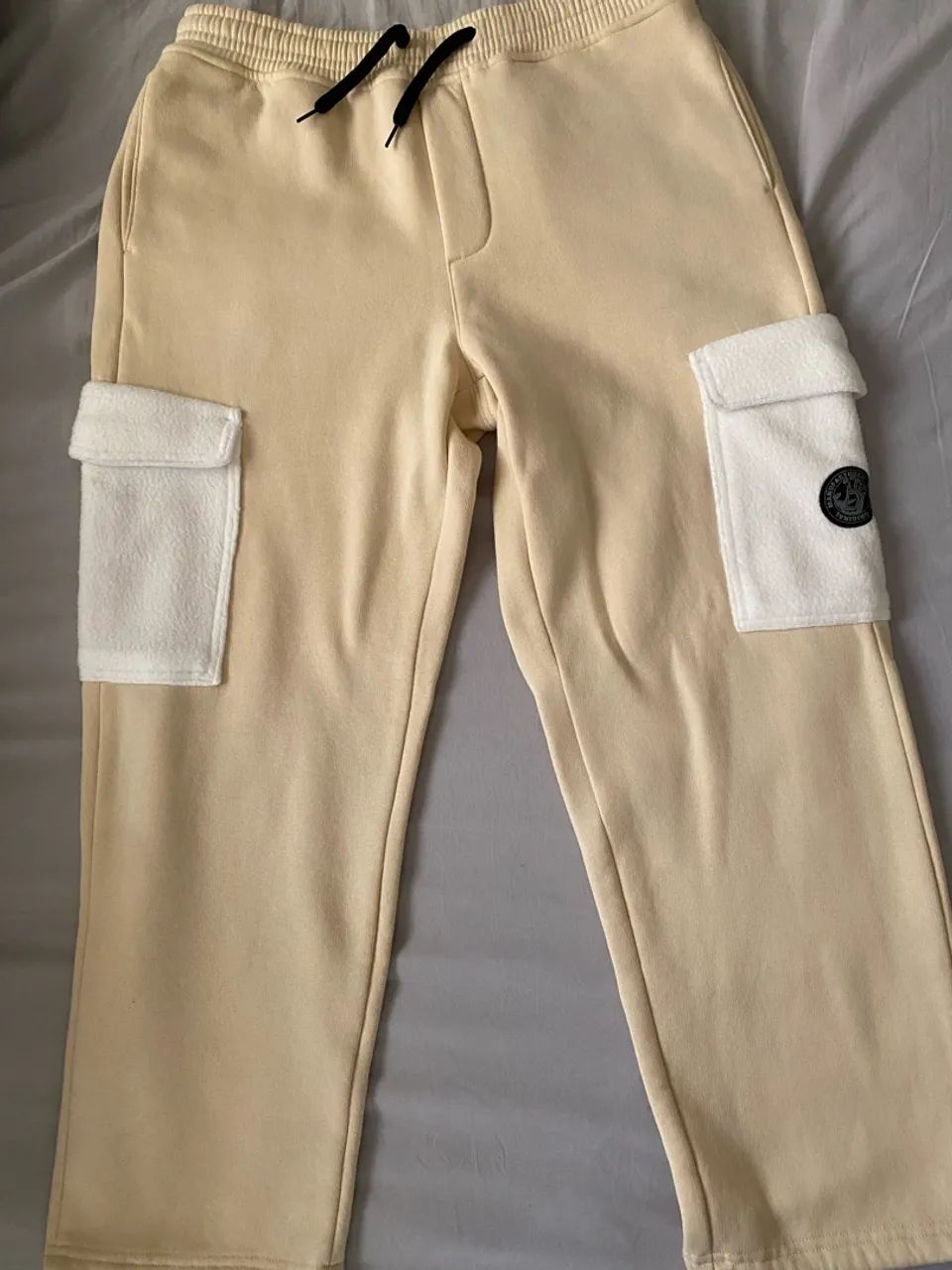 Calça de Moletom Santa Cruz Original - Bege/Off-White