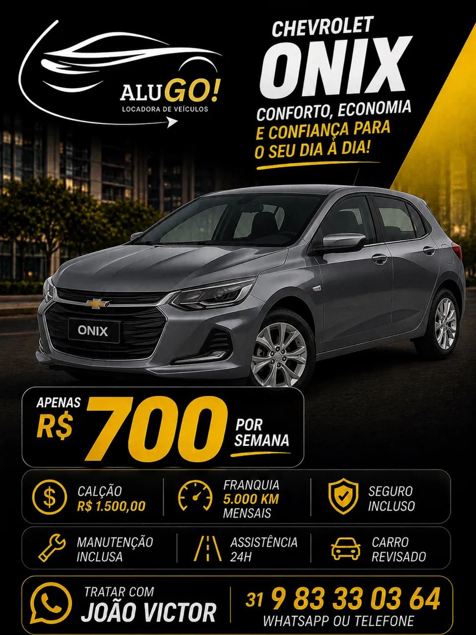 Aluguel para motorista de app