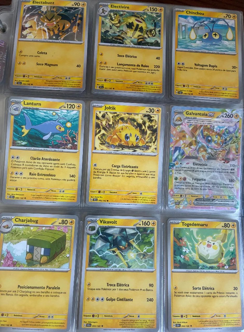 Set Base e ex de Coroa Estelar (Stellar Crown) possui 142 cartas - Pokemon - Foto 2