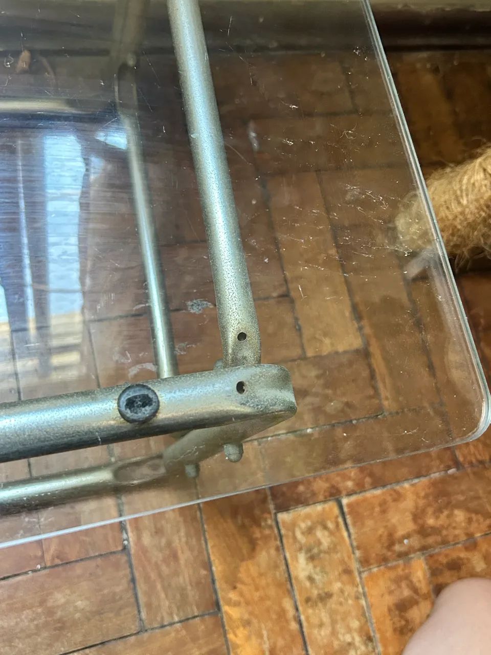 Mesa de Centro em Ferro e Vidro - R$ 400 - Foto 3