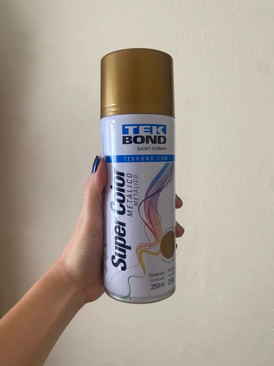Spray Tek Bond Metalico OURO - Sem Uso