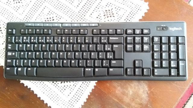 Kit Teclado Usb Sem Fio Sub Philco Cx Som Pc Tela Lg 20 20EN33S-B - Foto 4