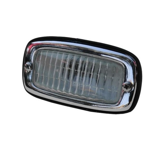 Lanterna Luz Ré Kombi Cromado Lente Cristal Resina Novo