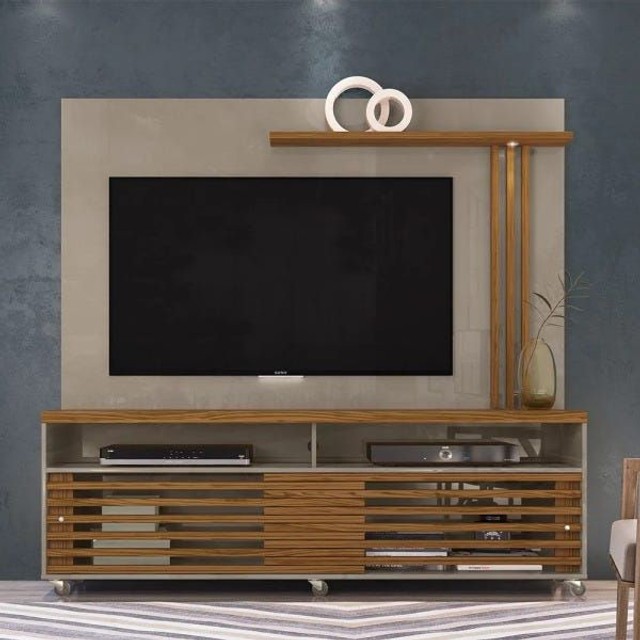 Sala home painel rack bancada t.v 65" - Foto 3