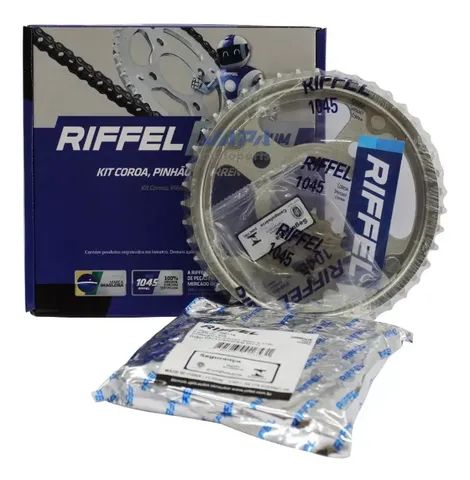 Kit Relação Titan Fan Start 150/160 Riffel Aço 1045 Promoçã - Foto 2