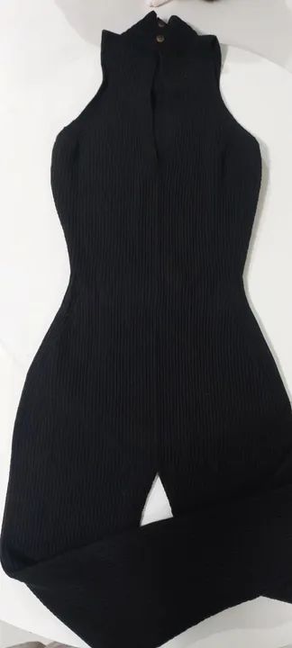 Macacão feminino de lã preto - tamanho P - Foto 4