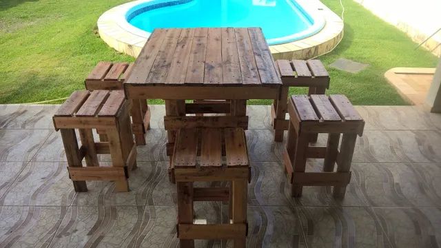 Mesas de Palete. Fabricamos móveis artesanal feitos de Pallet, Pallets, palet e pinus. - Foto 2