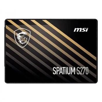 SSD Msi Spatium S270, 480GB, Sata, Leitura 500MB/s, Gravação 450MB/s, Preto - Spatium-S270