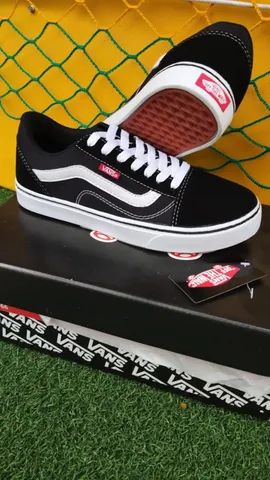 Vans preto e branco hot sale masculino